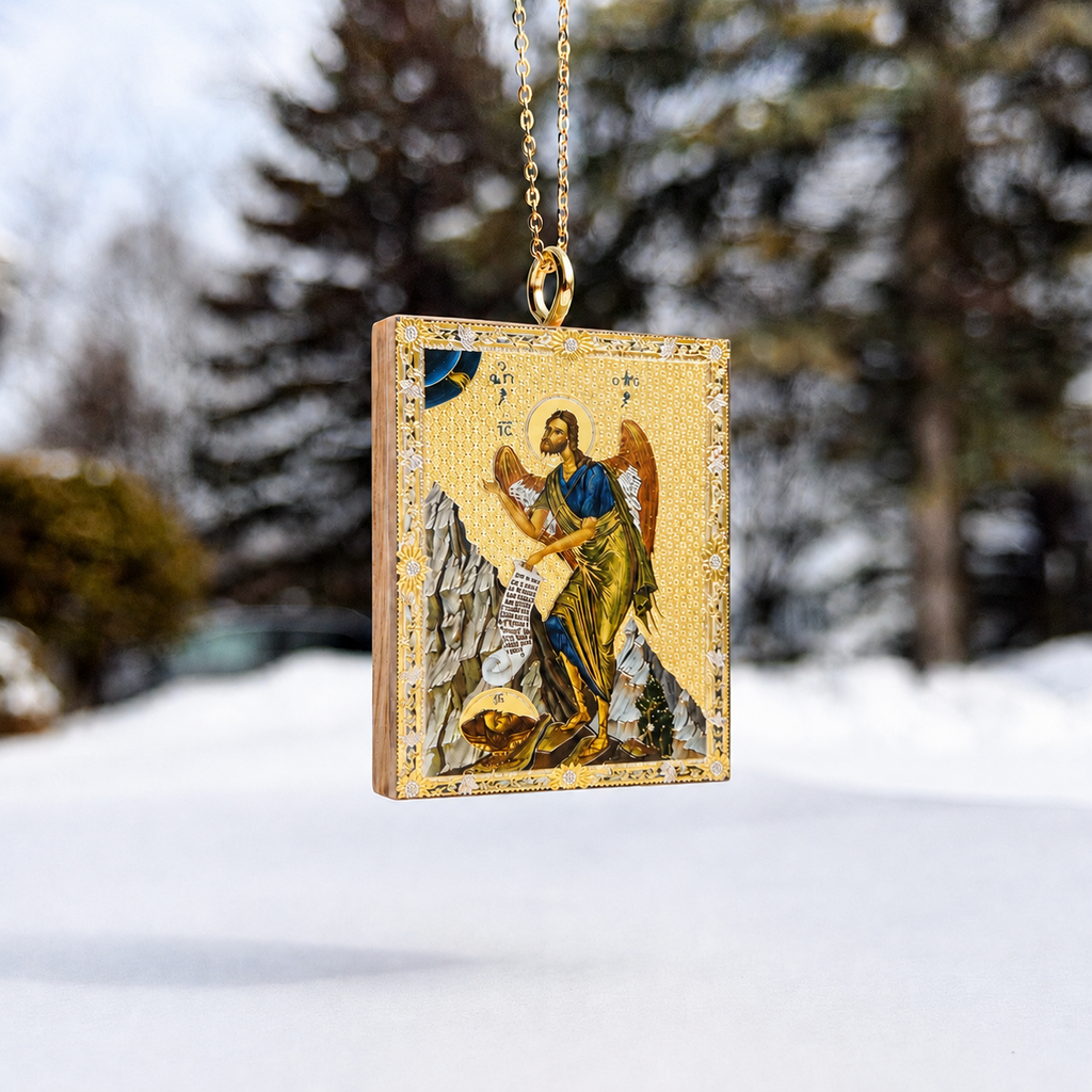 Saint John the Baptist Rear-View Mirror Icon