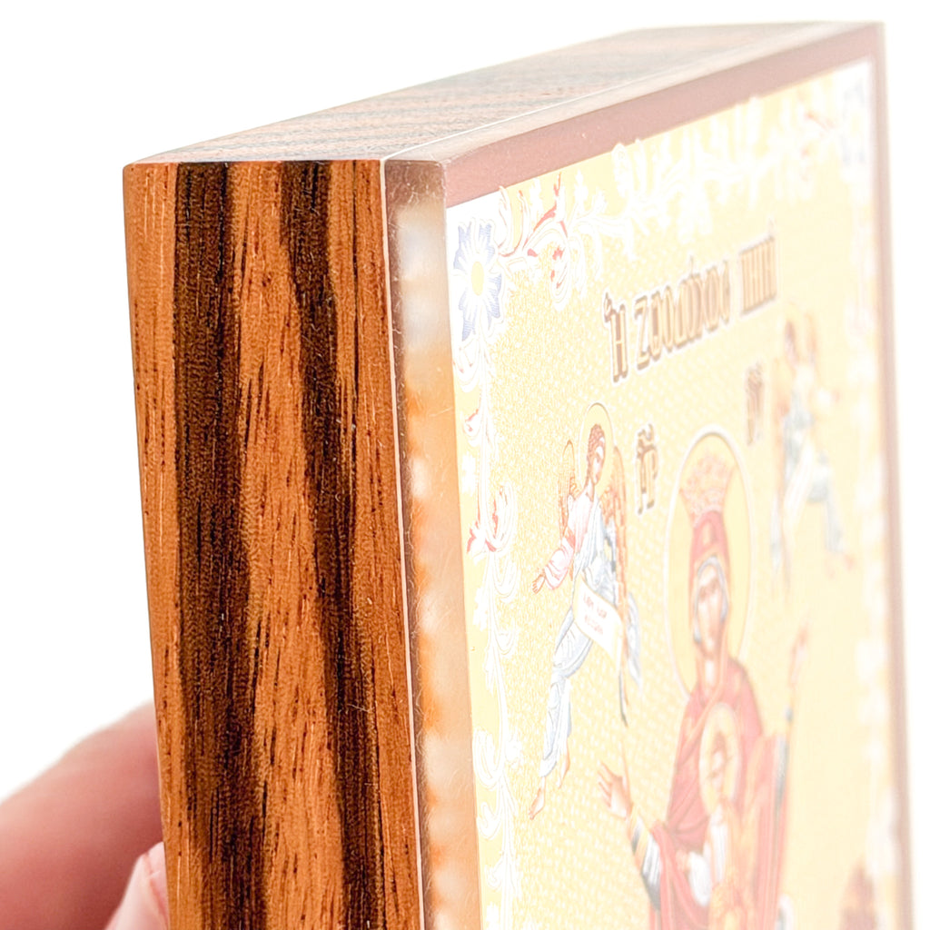 The Life-Giving Spring Icon - African Zebrawood Edition (10cm x 14cm)
