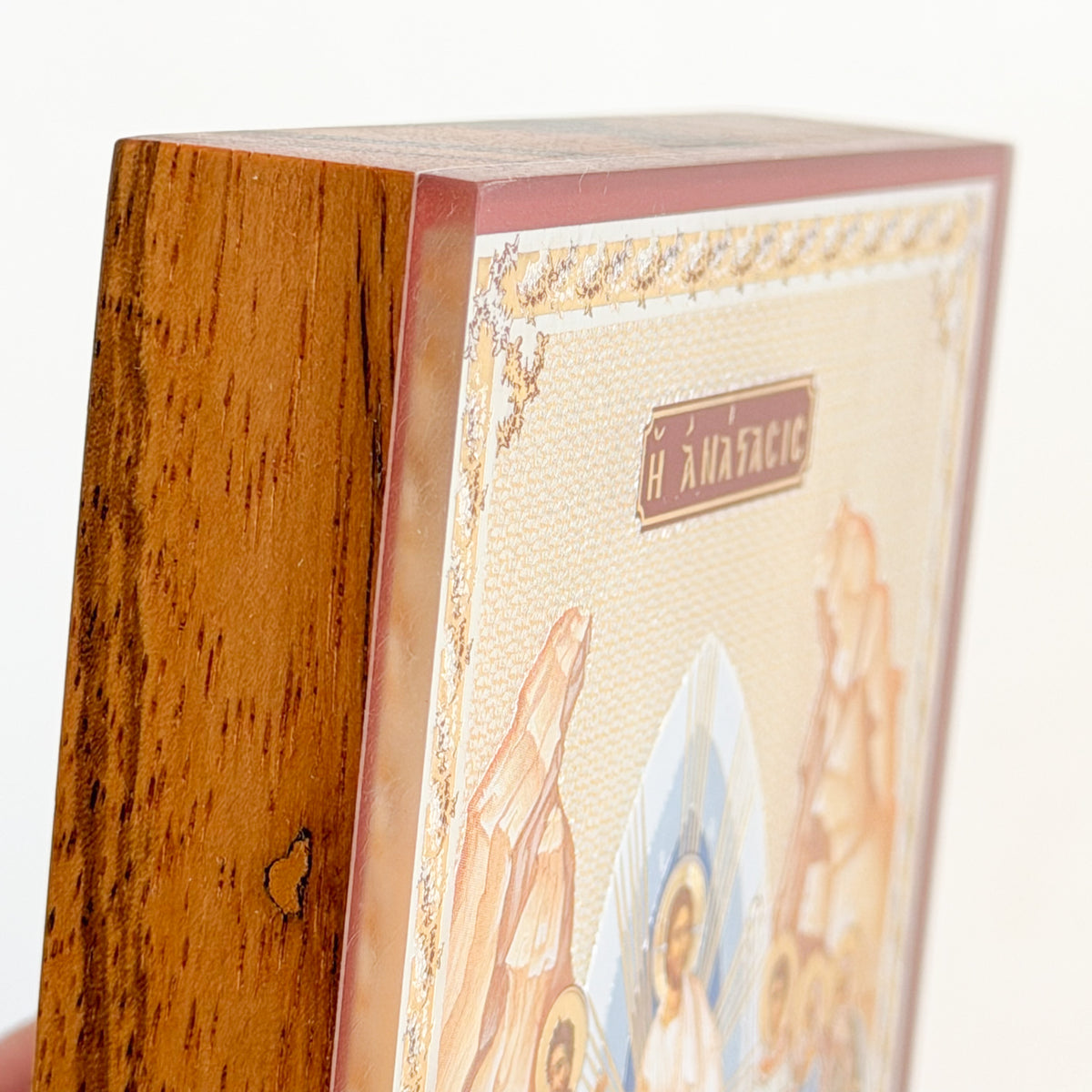The Harrowing of Hades Icon - African Zebrawood Edition (10cm x 14cm)