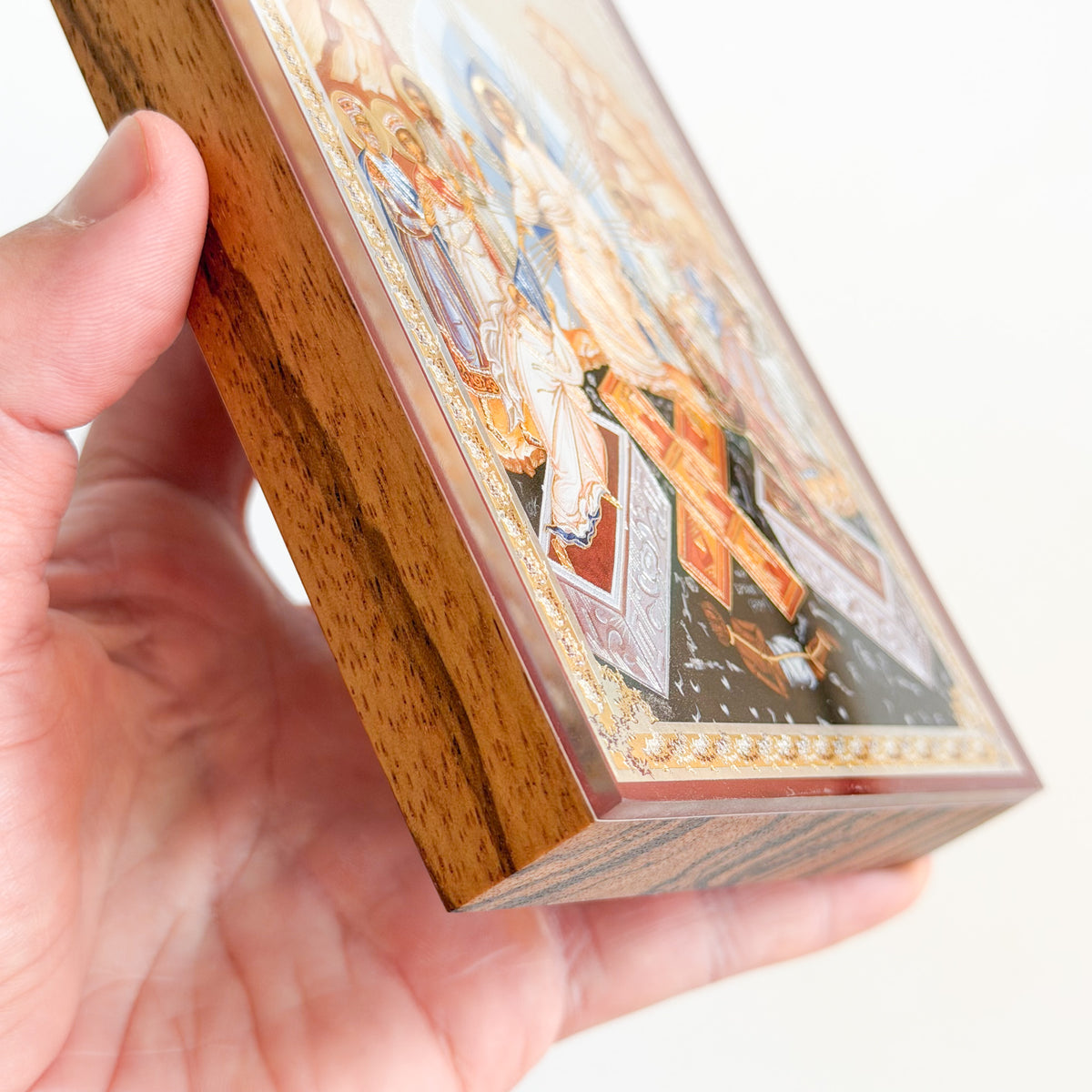 The Harrowing of Hades Icon - African Zebrawood Edition (10cm x 14cm)