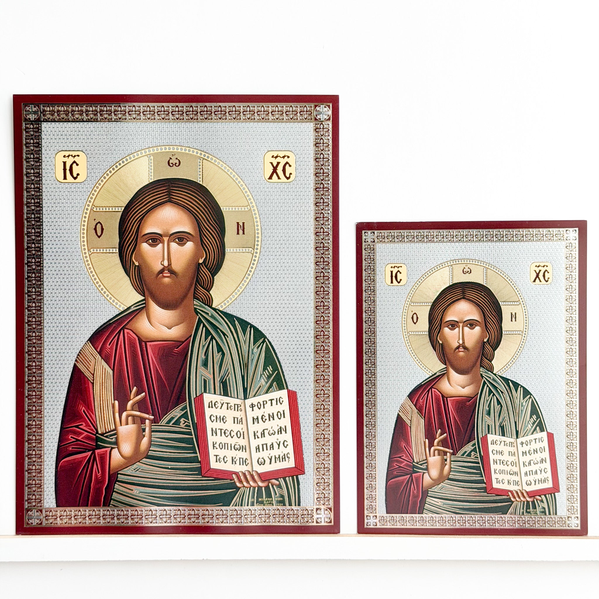 Christ's Blessing Icon West African Zebrawood Edition (10cm x 14cm) - 1 in stock