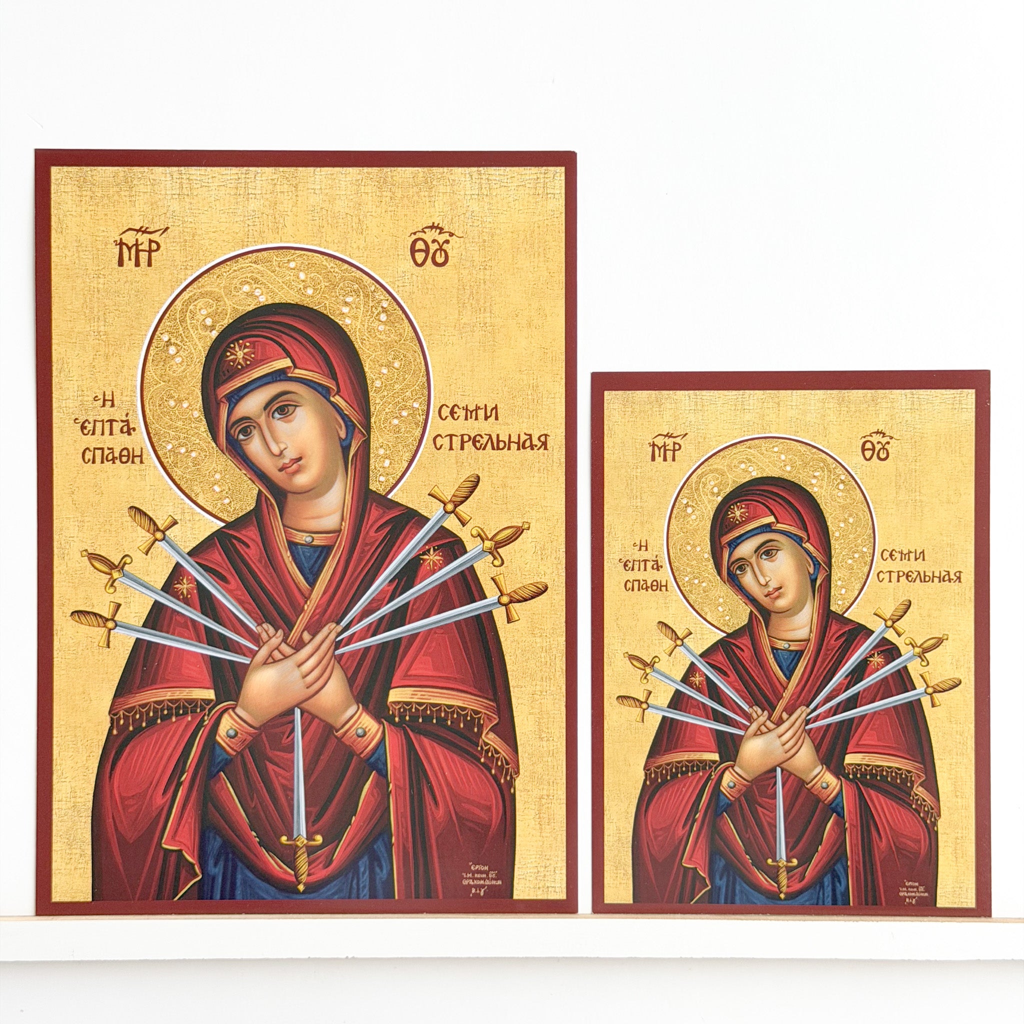 Theotokos And her Seven Sorrows Icon