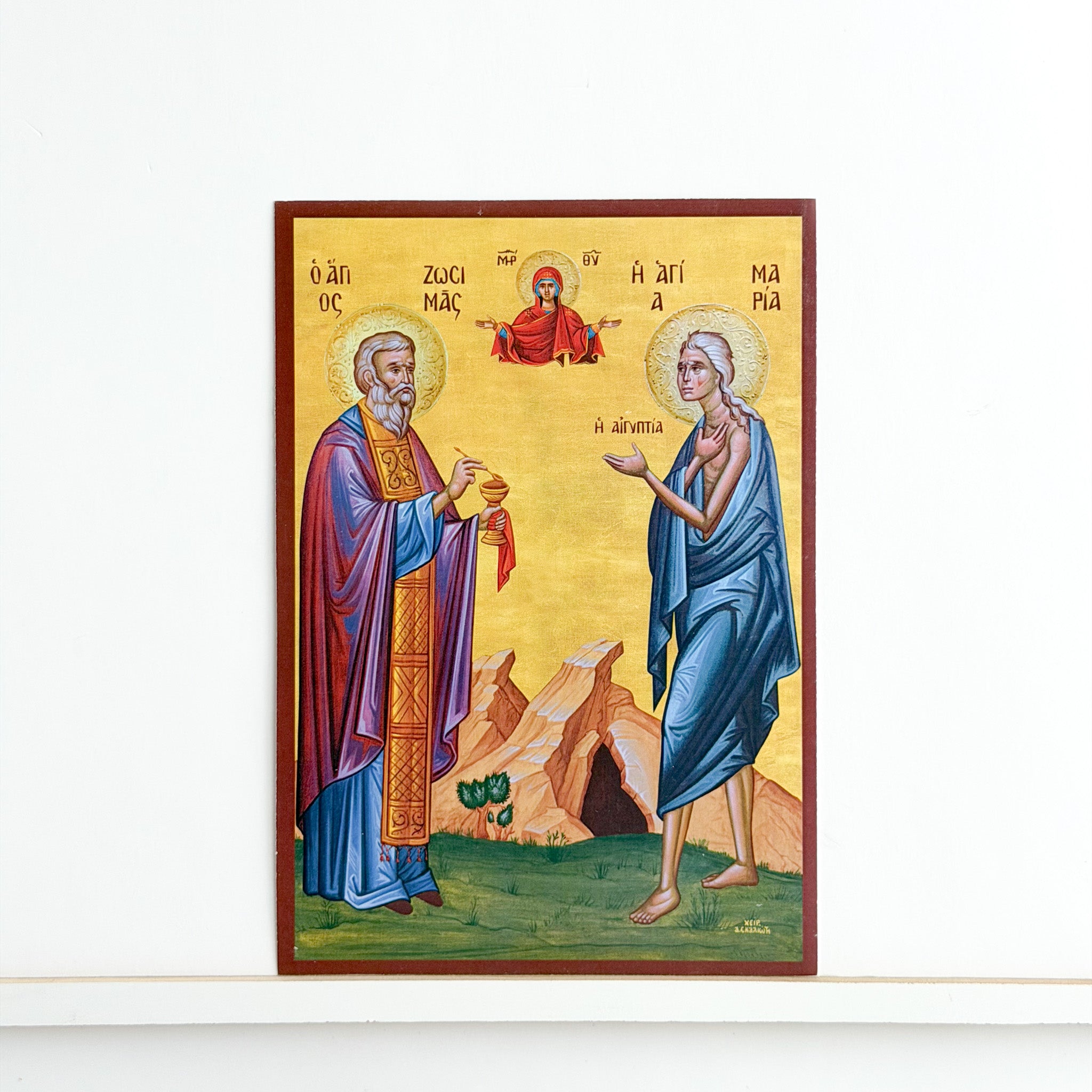 Saint Mary of Egypt and Saint Zosimas Icon