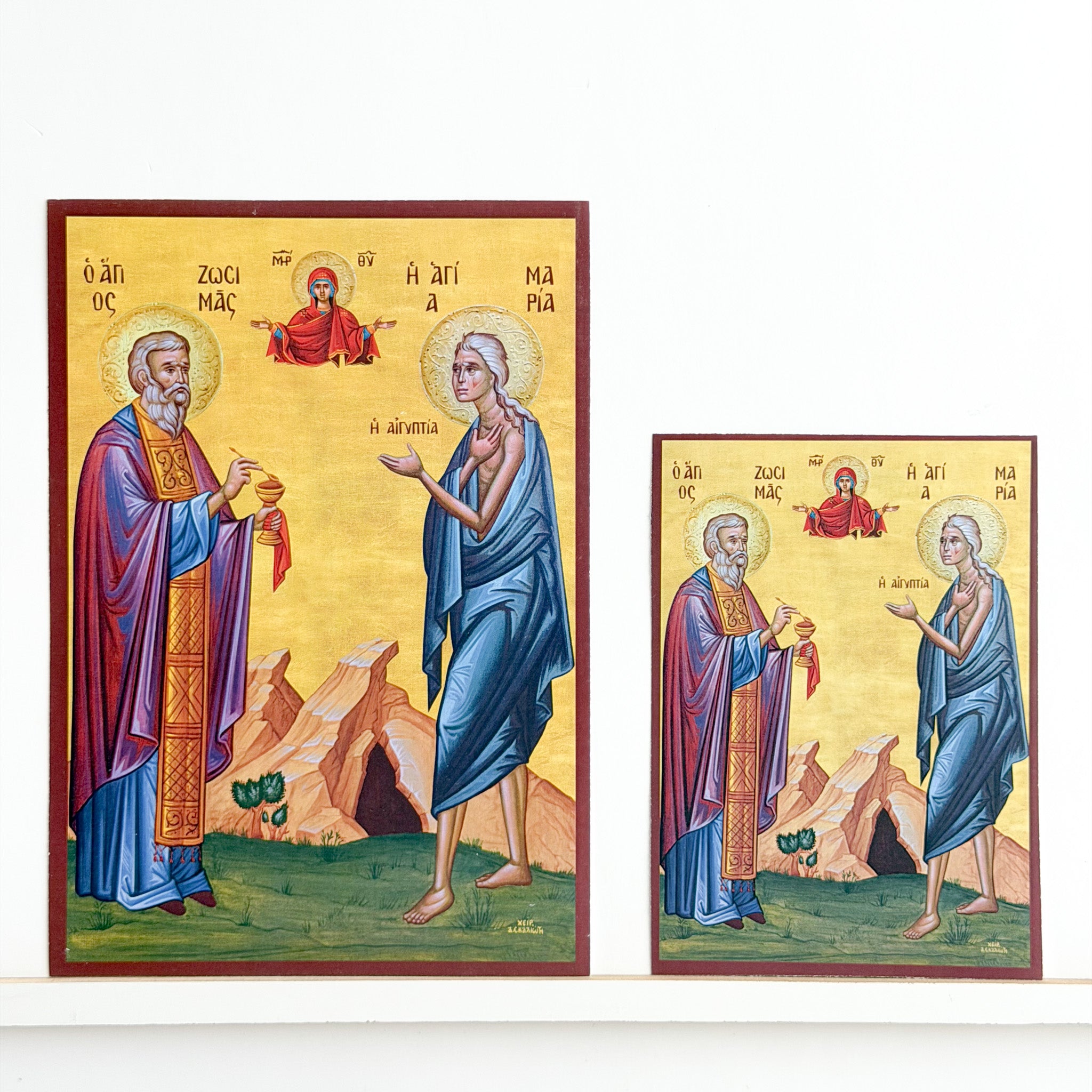 Saint Mary of Egypt and Saint Zosimas Icon