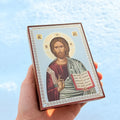 Christ's Blessing Icon West African Zebrawood Edition (10cm x 14cm) - 1 in stock