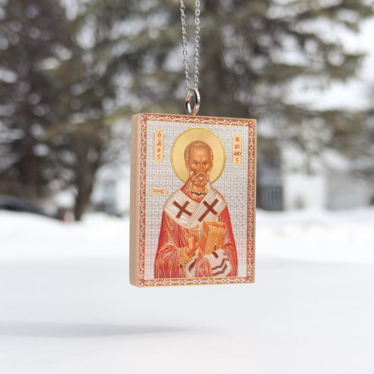 Icône de rétroviseur de Saint Nicolas