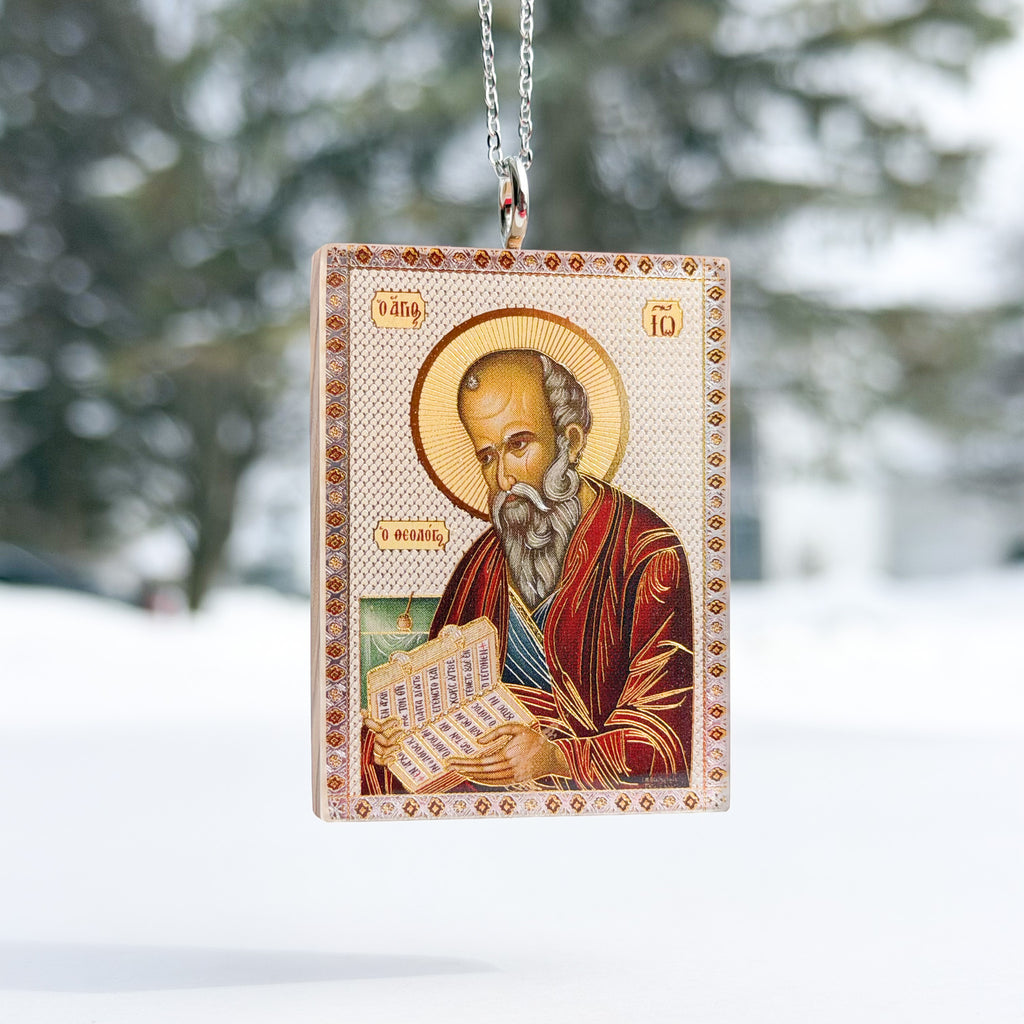 Saint John the Evangelist Rear-View Mirror Icon