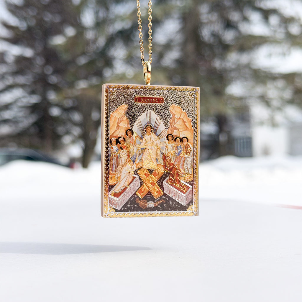 The Harrowing of Hades Rear-View Mirror Icon