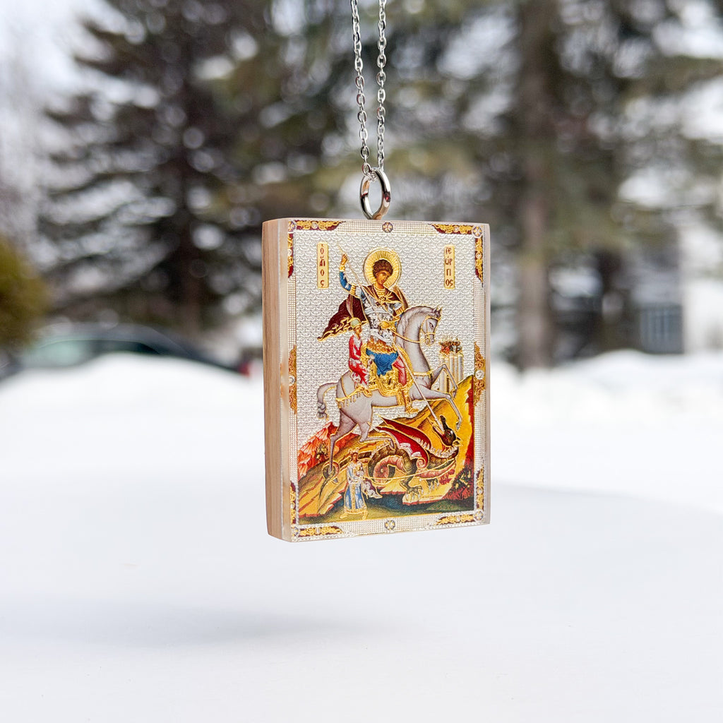 Saint George Rear-View Mirror Icon