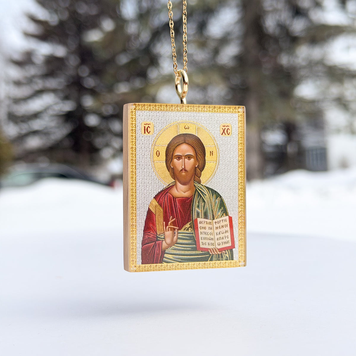 Icône de rétroviseur arrière de la bénédiction du Christ