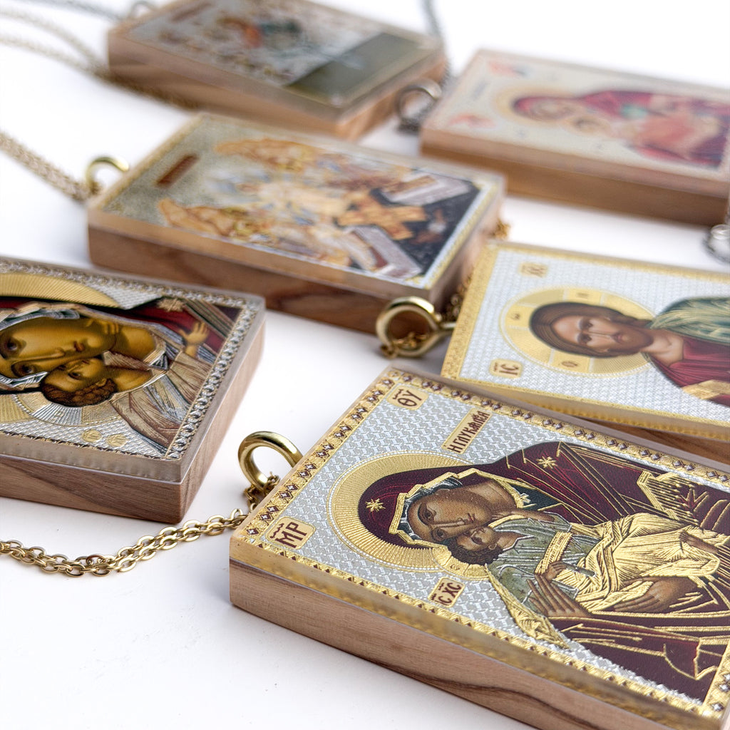 Theotokos Eleusa V2 Rear-View Mirror Icon