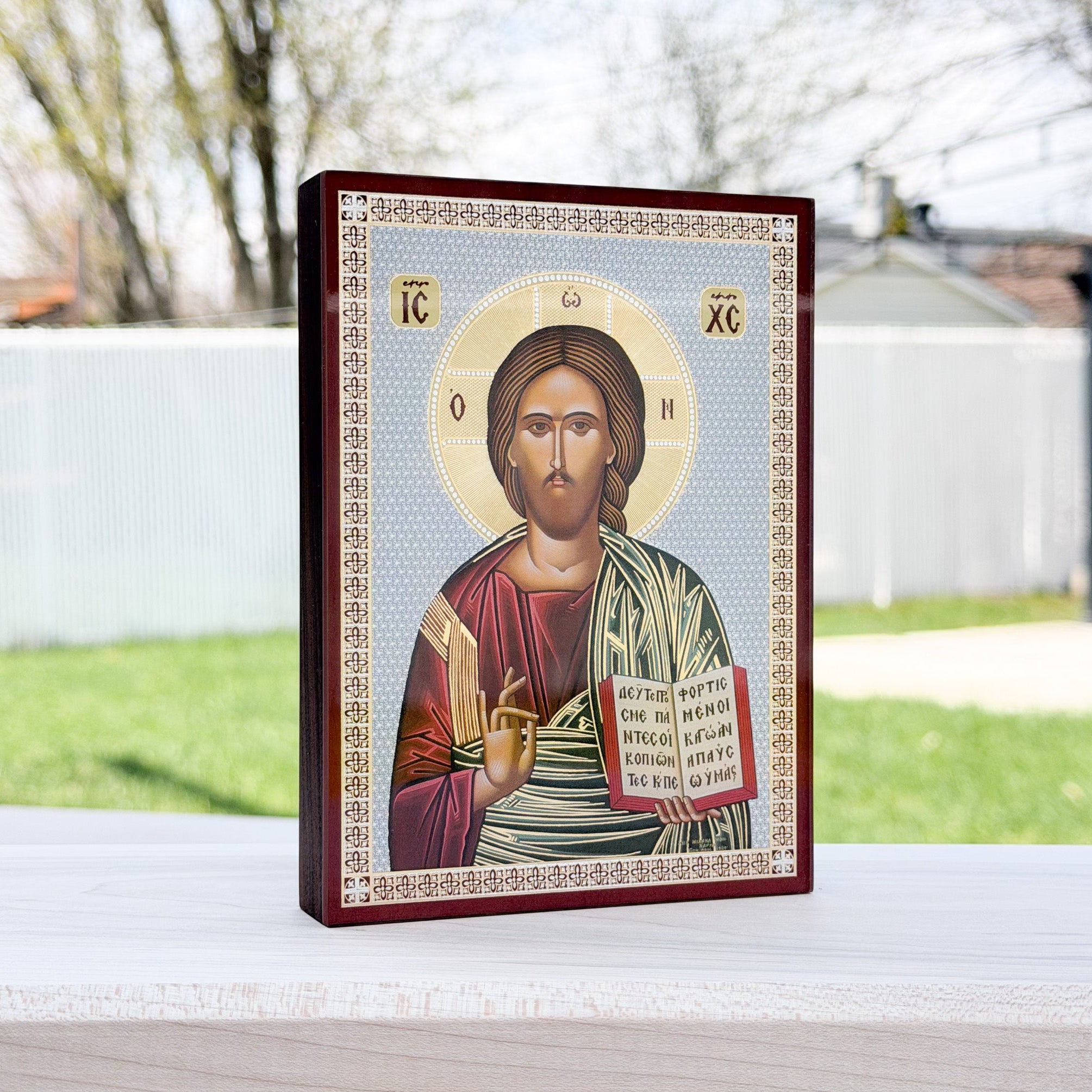 Christ’s Blessing Santos Rosewood Edition (10cm x 14cm)