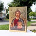 Pantocrator Icon V2 (10cm x 14cm - Santos Rosewood)