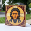 The Holy Face of Christ (10cm x 10cm - Greek Olive Wood)