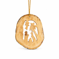 Hand-Carved Olive Wood Nativity Christmas Ornament