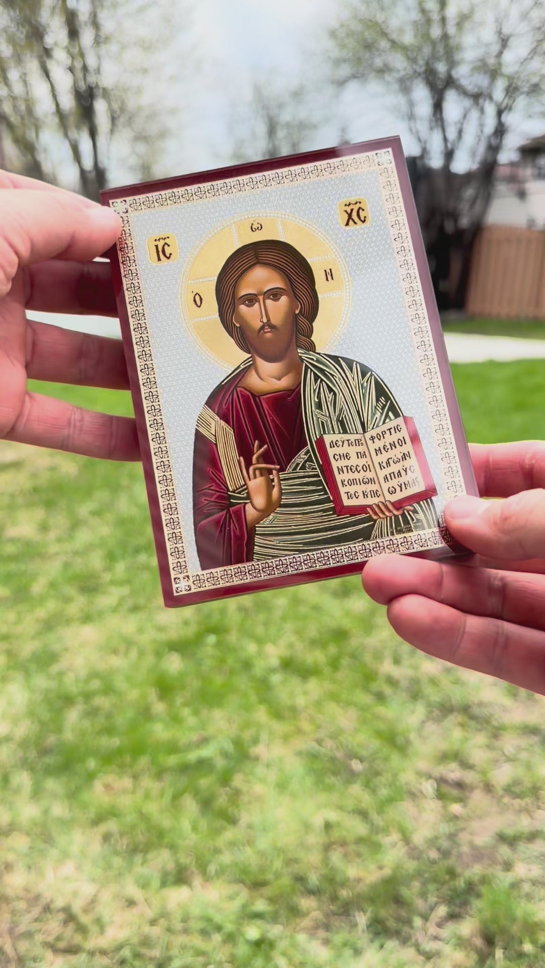 Christ’s Blessing African Mahogany Edition (10cm x 14cm)