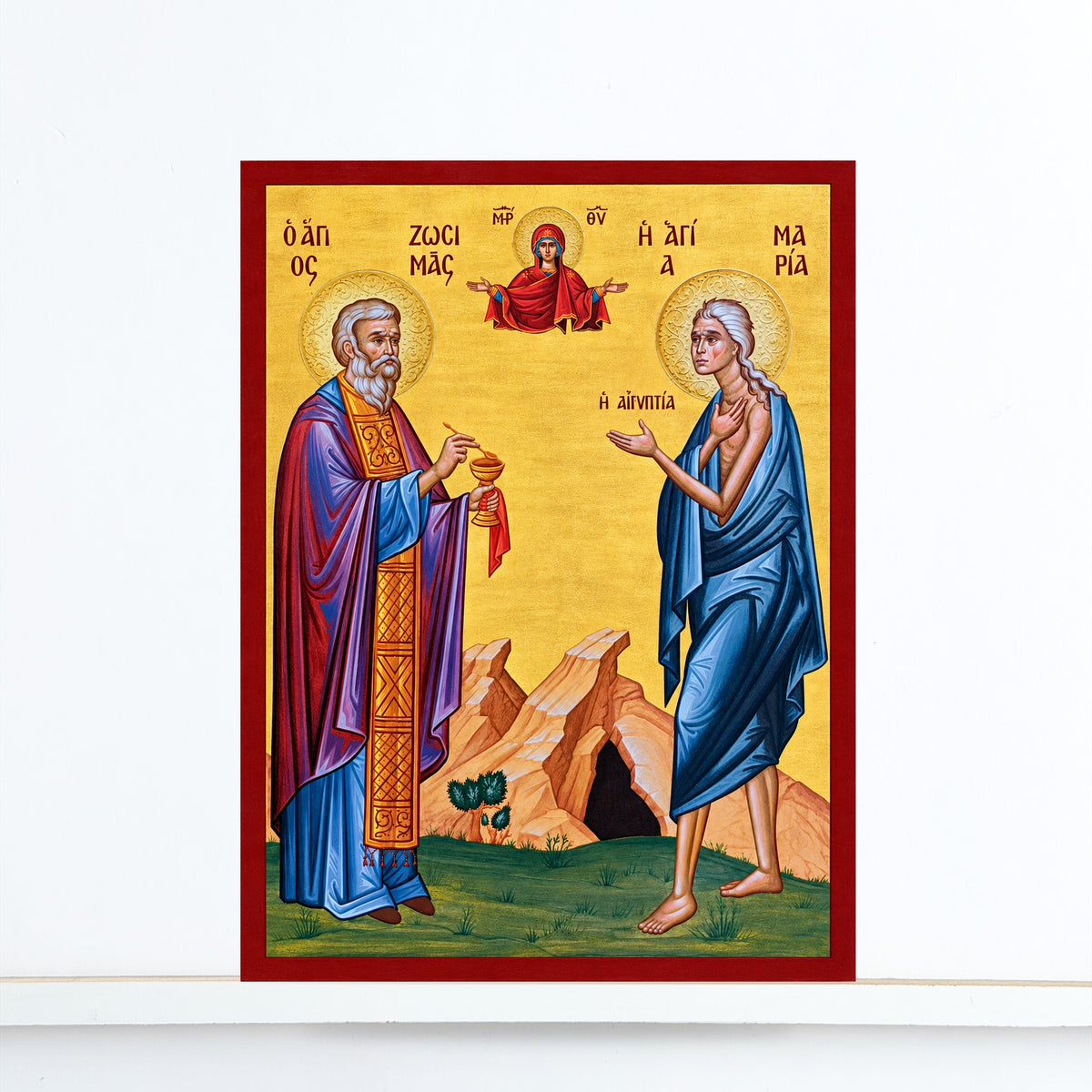 Saint Mary of Egypt and Saint Zosimas Icon