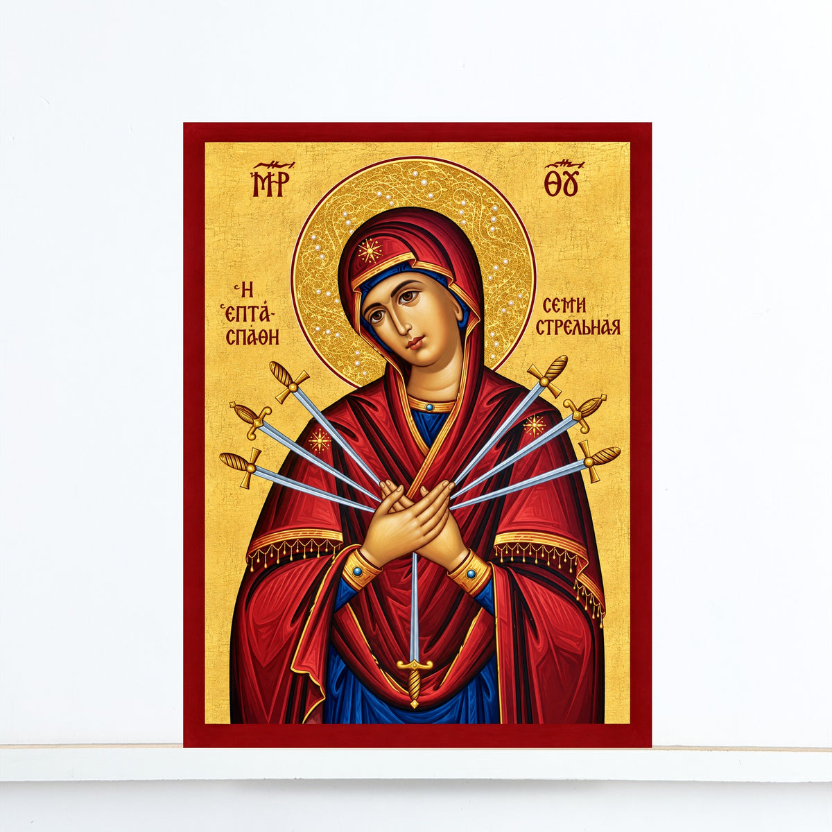Theotokos And her Seven Sorrows Icon